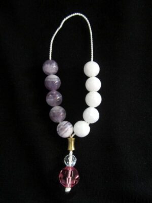 White Jade and Sage Amethyst Koosha